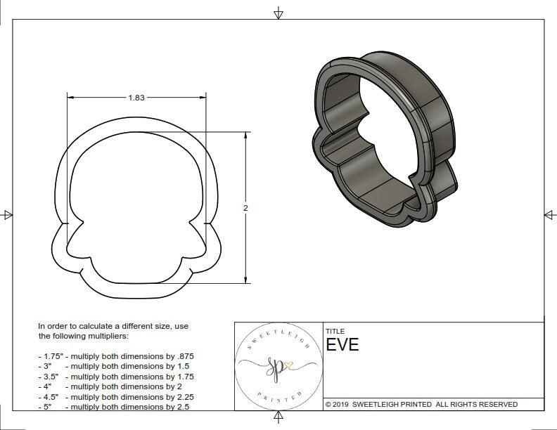 Eve Cookie Cutter by Lady Milkstache - Sweetleigh 