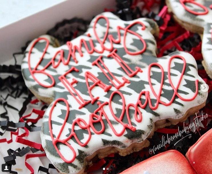 Family Fall Football Hand Lettered Cookie Cutter - Sweetleigh 