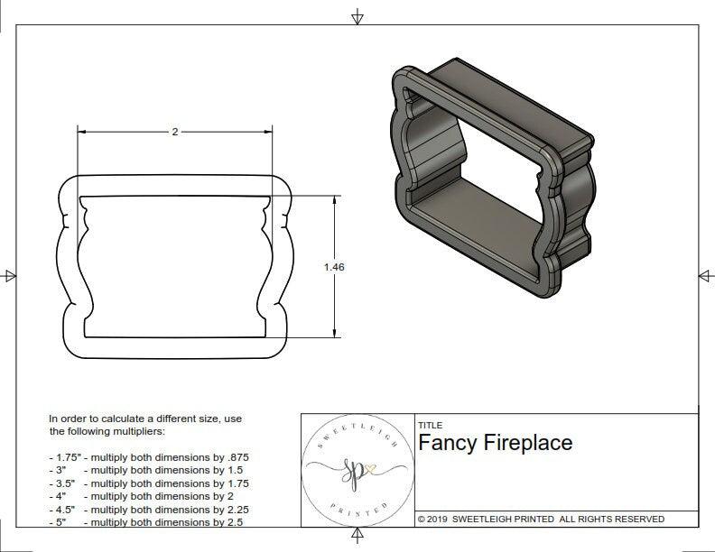 Fancy Fireplace Cookie Cutter - Sweetleigh 