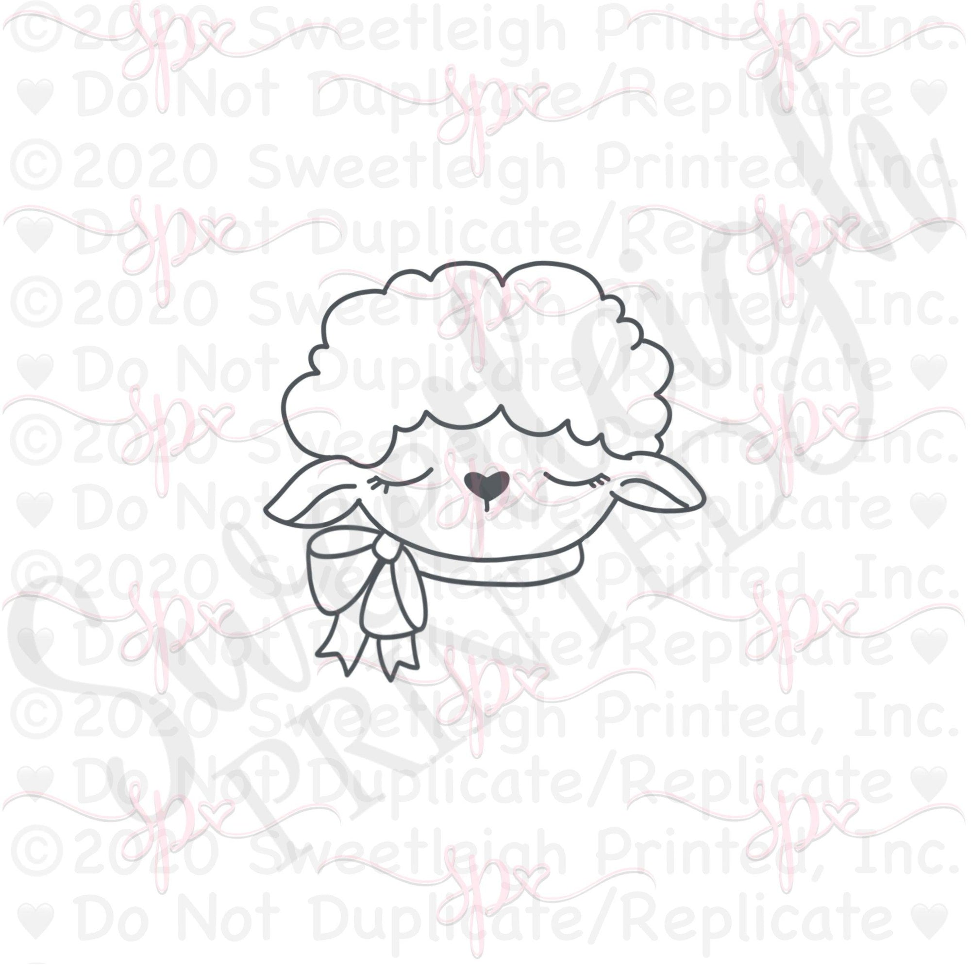 Fancy Lamb Face Cookie Cutter - Sweetleigh 