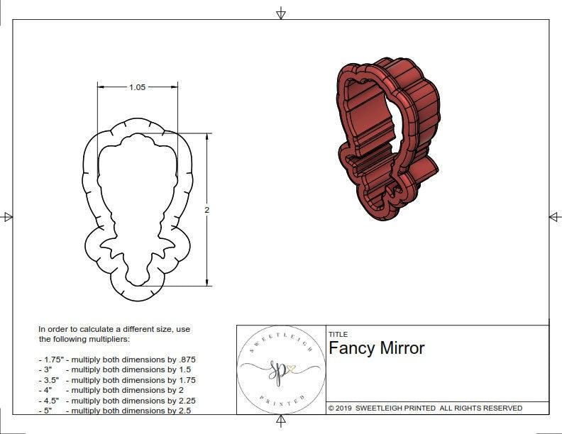 Fancy Mirror with Bow Cookie Cutter - Sweetleigh 