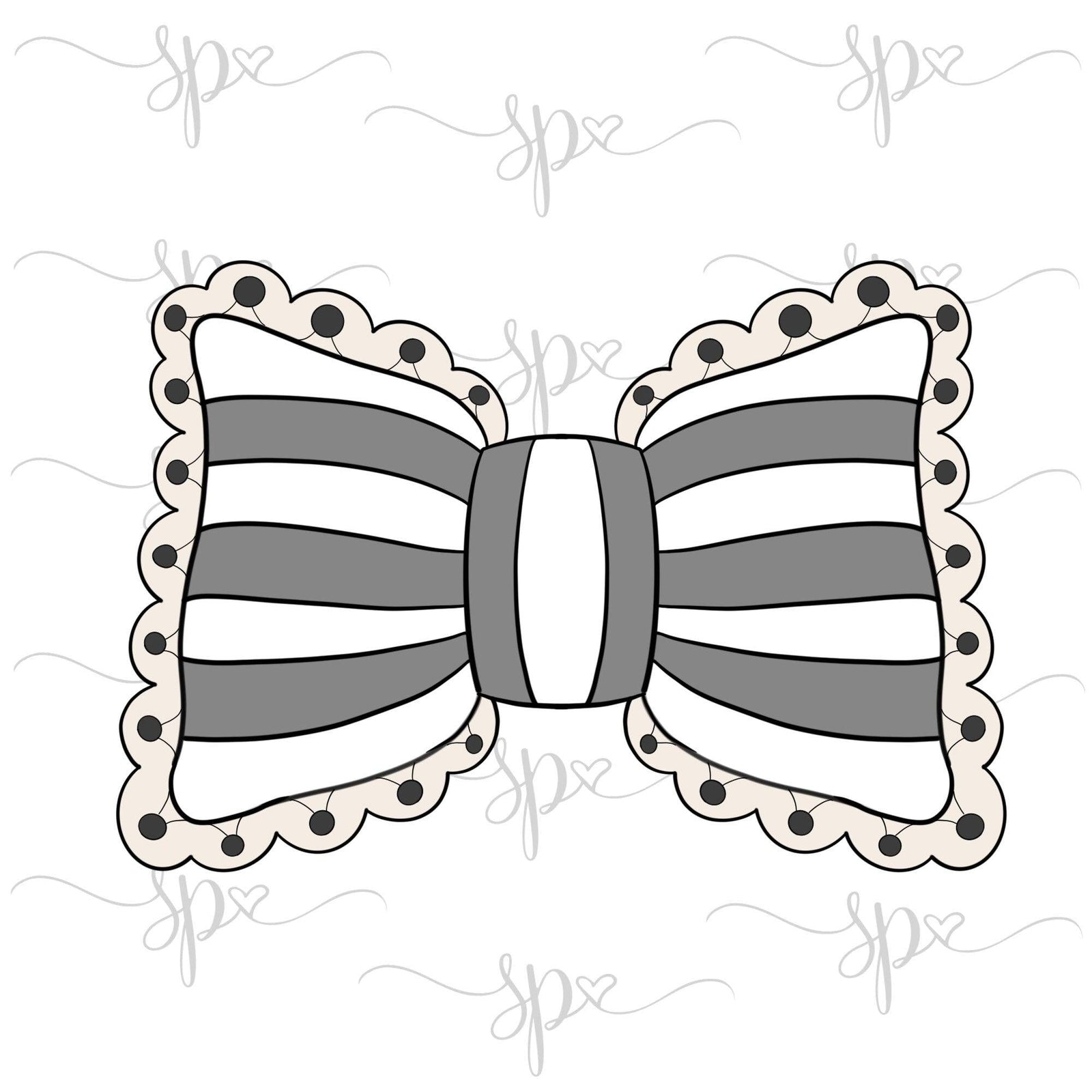 Farmhouse Scallop Bow Pillow Cookie Cutter - Sweetleigh 