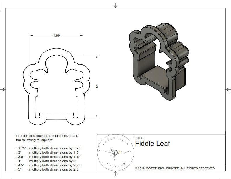 Fiddle Leaf Cookie Cutter - Sweetleigh 