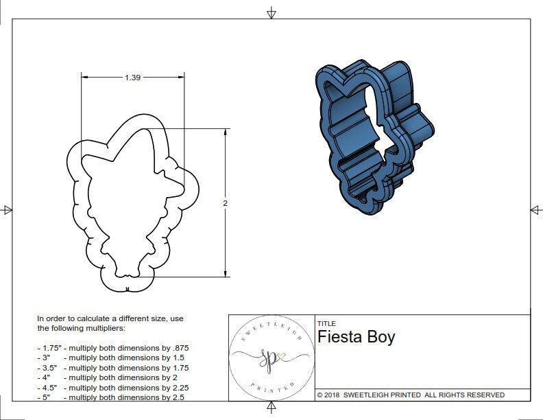 Fiesta Boy Cookie Cutter - Sweetleigh 