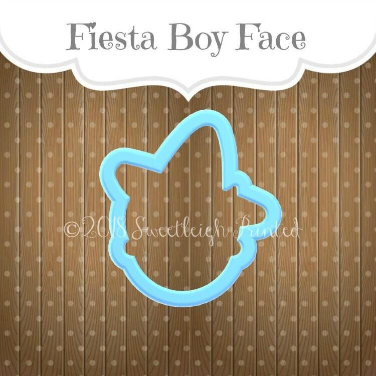 Fiesta Boy Face Cookie Cutter - Sweetleigh 