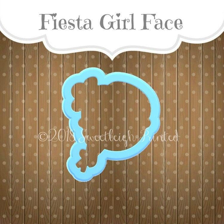 Fiesta Girl Face Cookie Cutter - Sweetleigh 