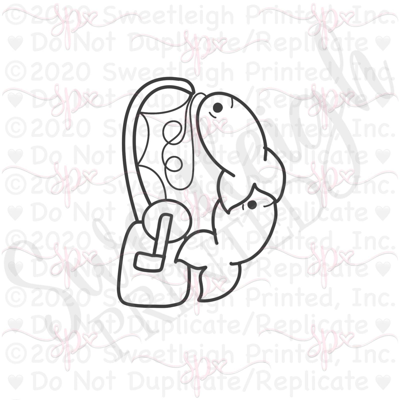 Fishing Letter D Cookie Cutter - Sweetleigh 