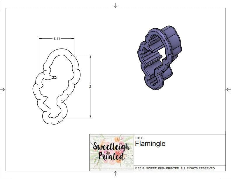 Flamingle Cookie Cutter - Sweetleigh 