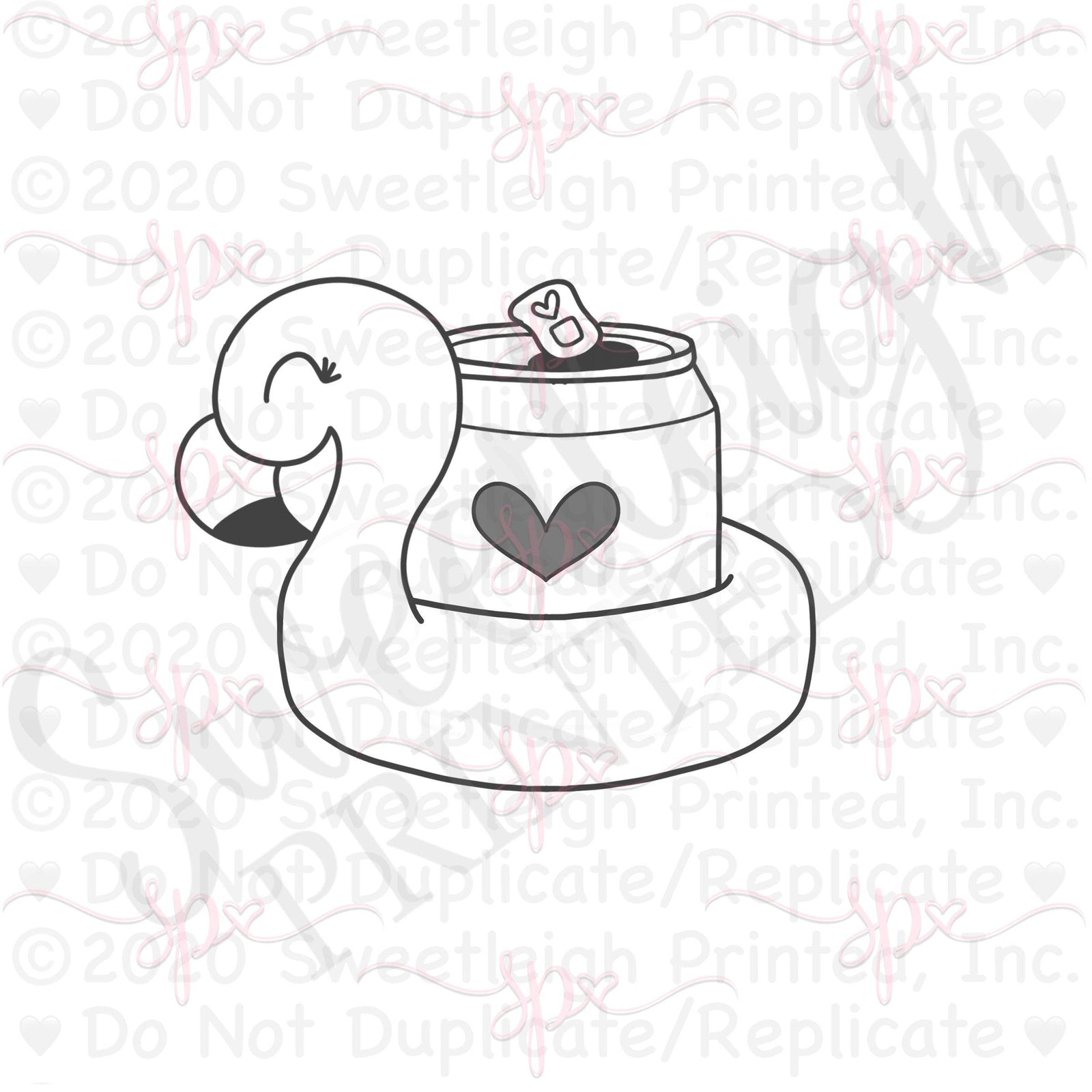 Flamingo Pool Float with Can - Sweetleigh 