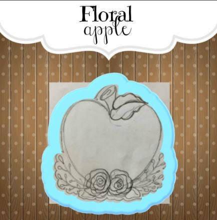 Floral Apple Cookie Cutter - Sweetleigh 
