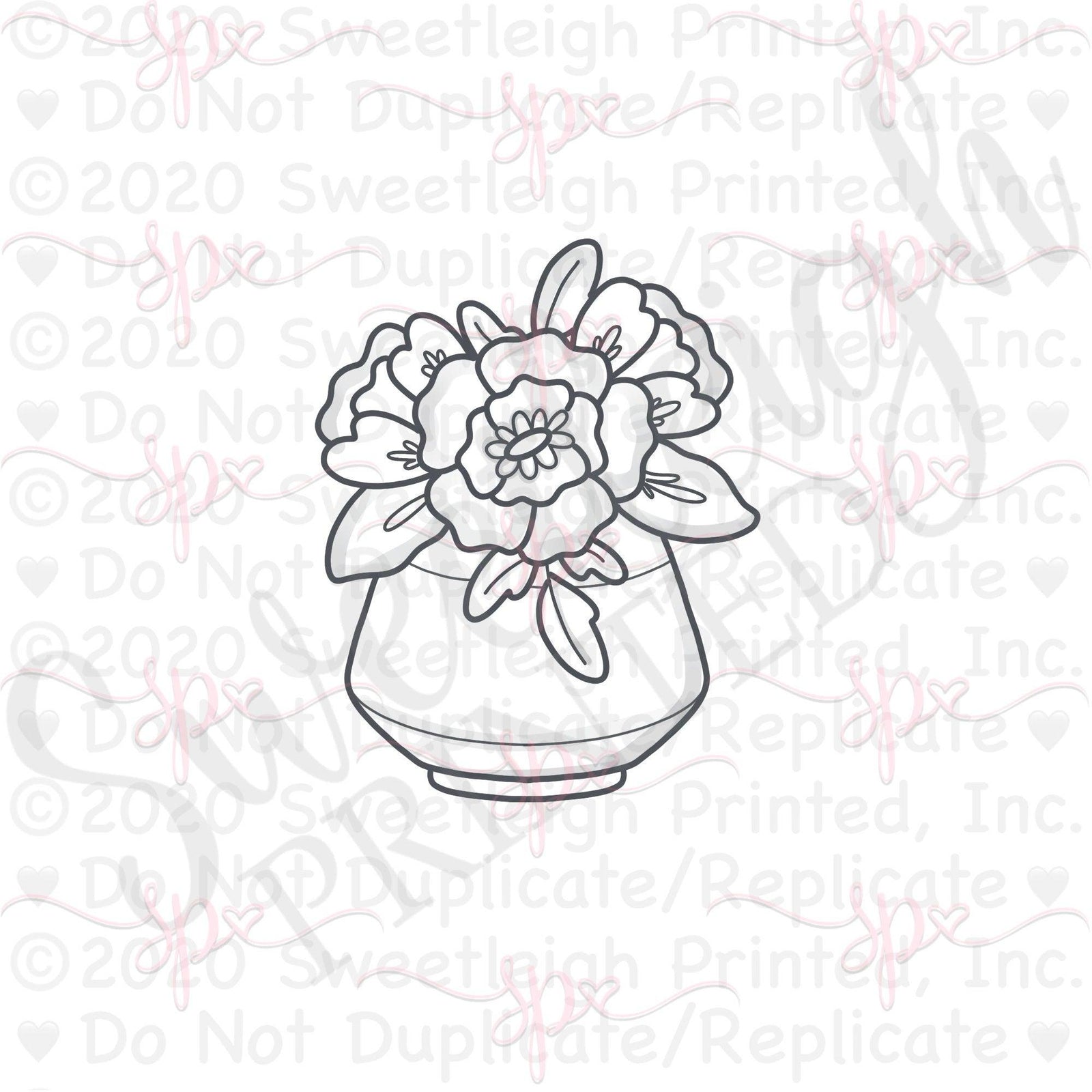 Floral Arrangement 1 Cookie Cutter - Sweetleigh 