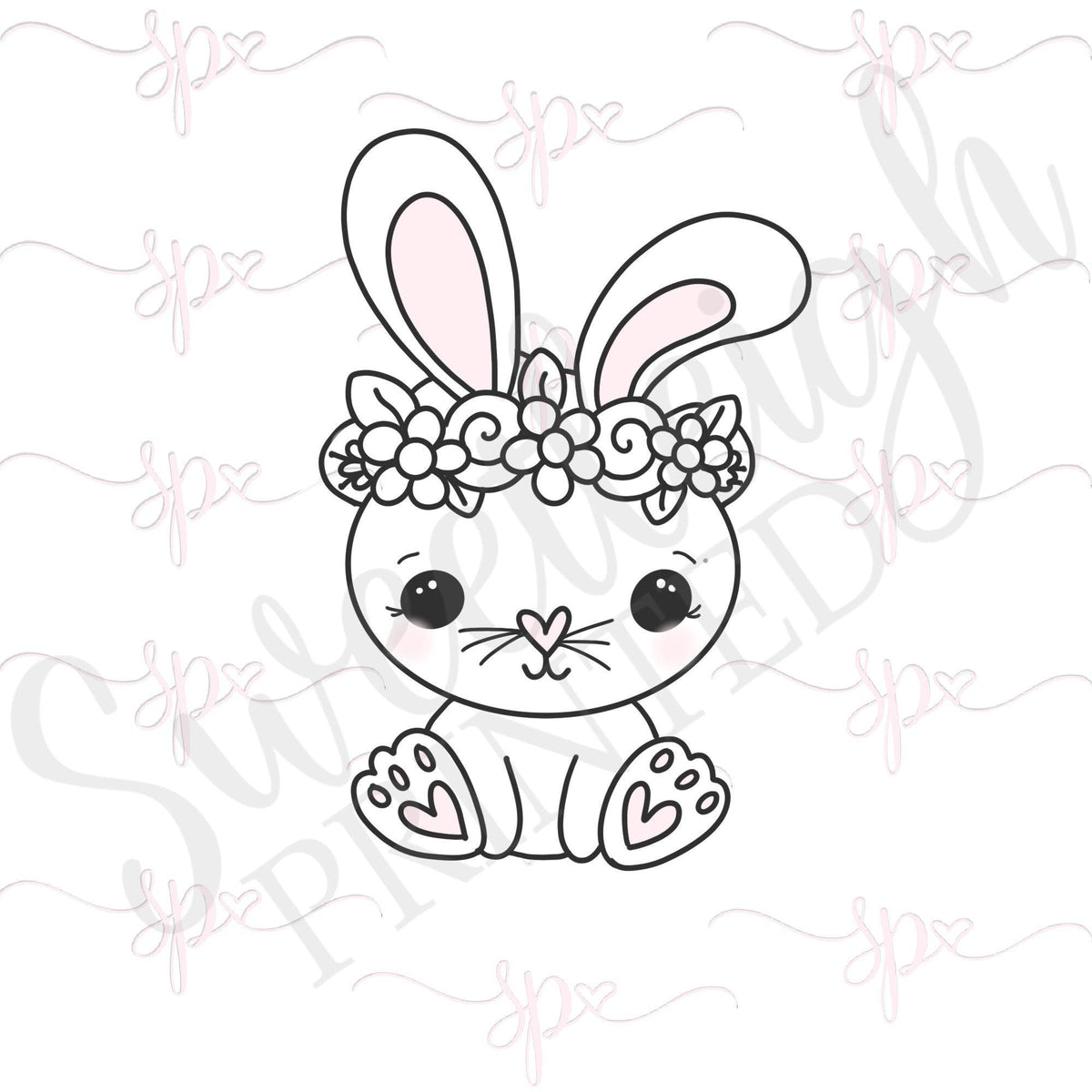 Floral Bunny Cookie Cutter - Sweetleigh 