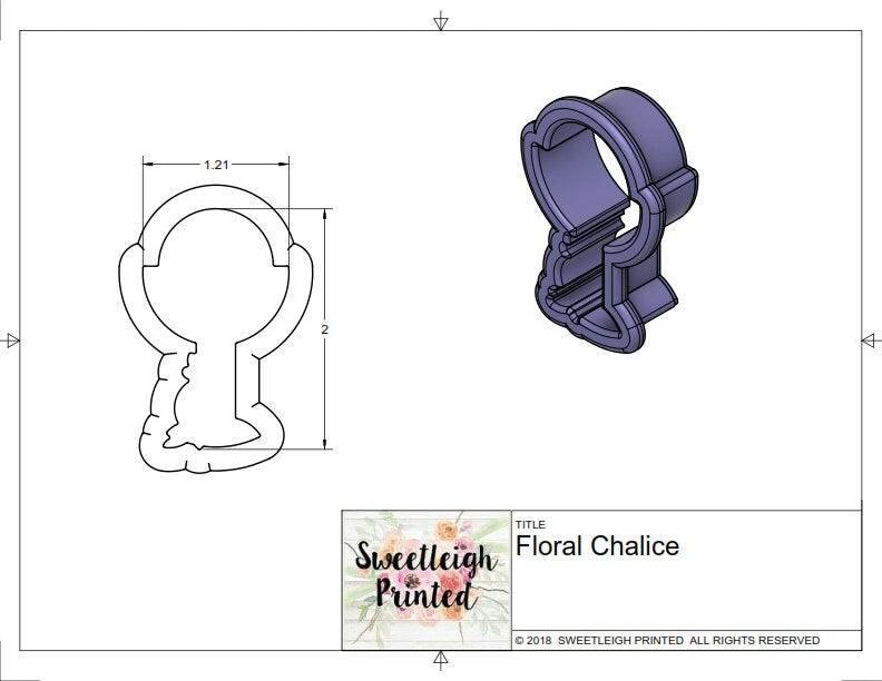 Floral Chalice Cookie Cutter - Sweetleigh 