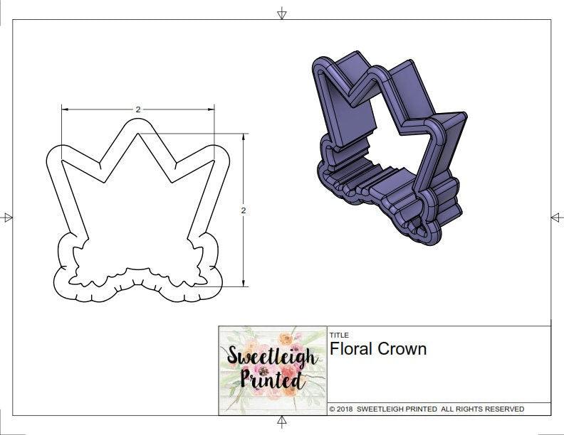 Floral Crown Cookie Cutter - Sweetleigh 