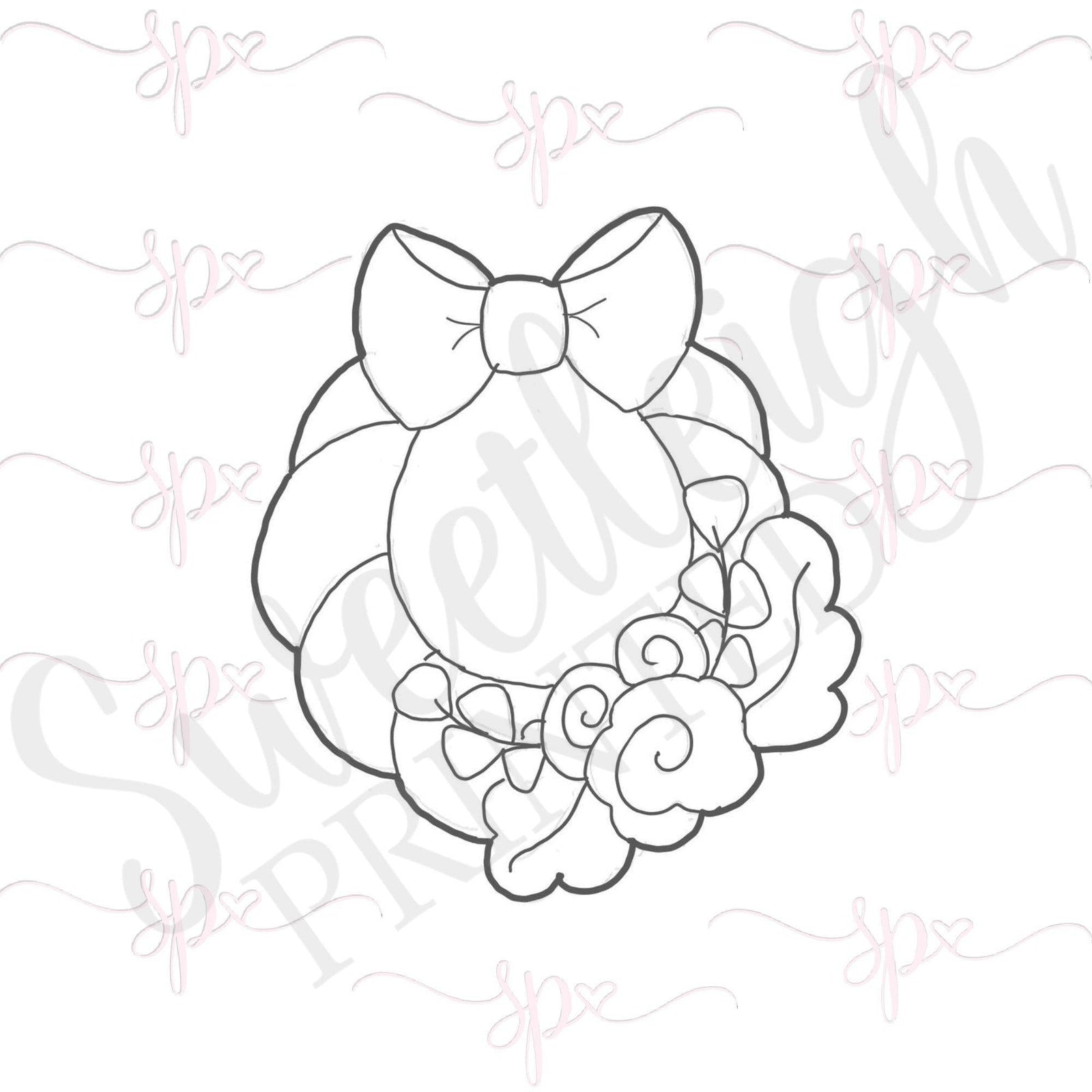 Floral Easter Wreath Cookie Cutter - Sweetleigh 