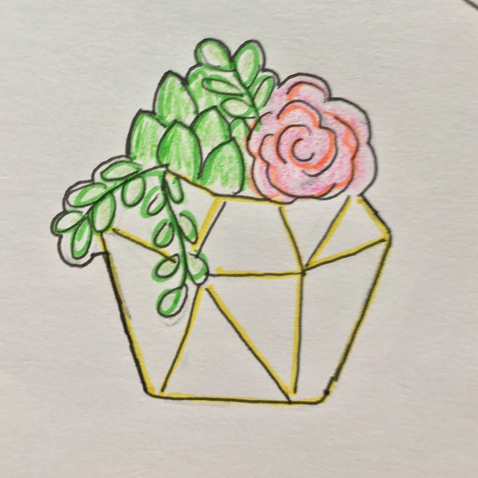 Floral Geometric Pot Cookie Cutter - Sweetleigh 