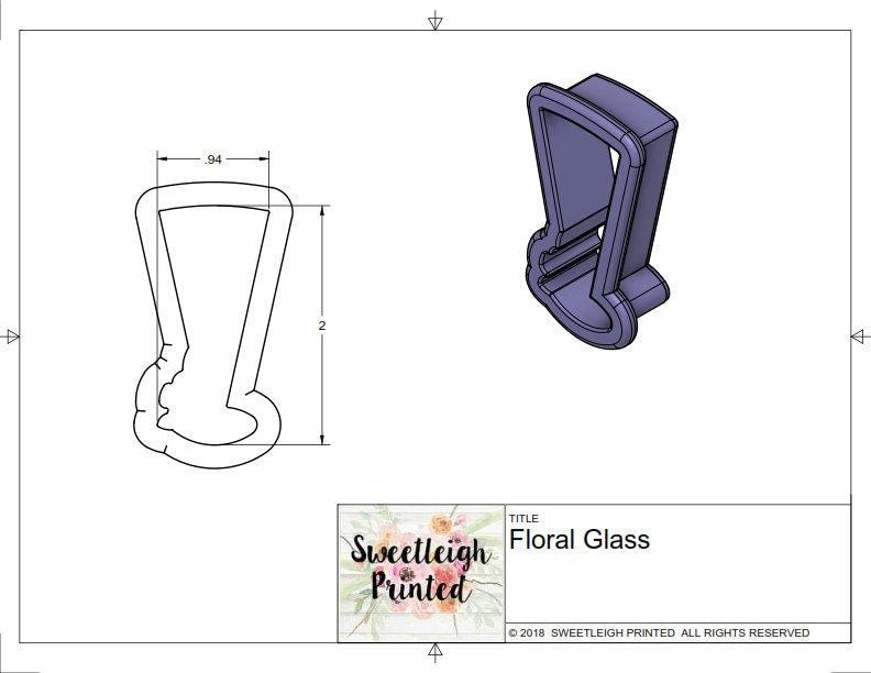Floral Glass Cookie Cutter - Sweetleigh 