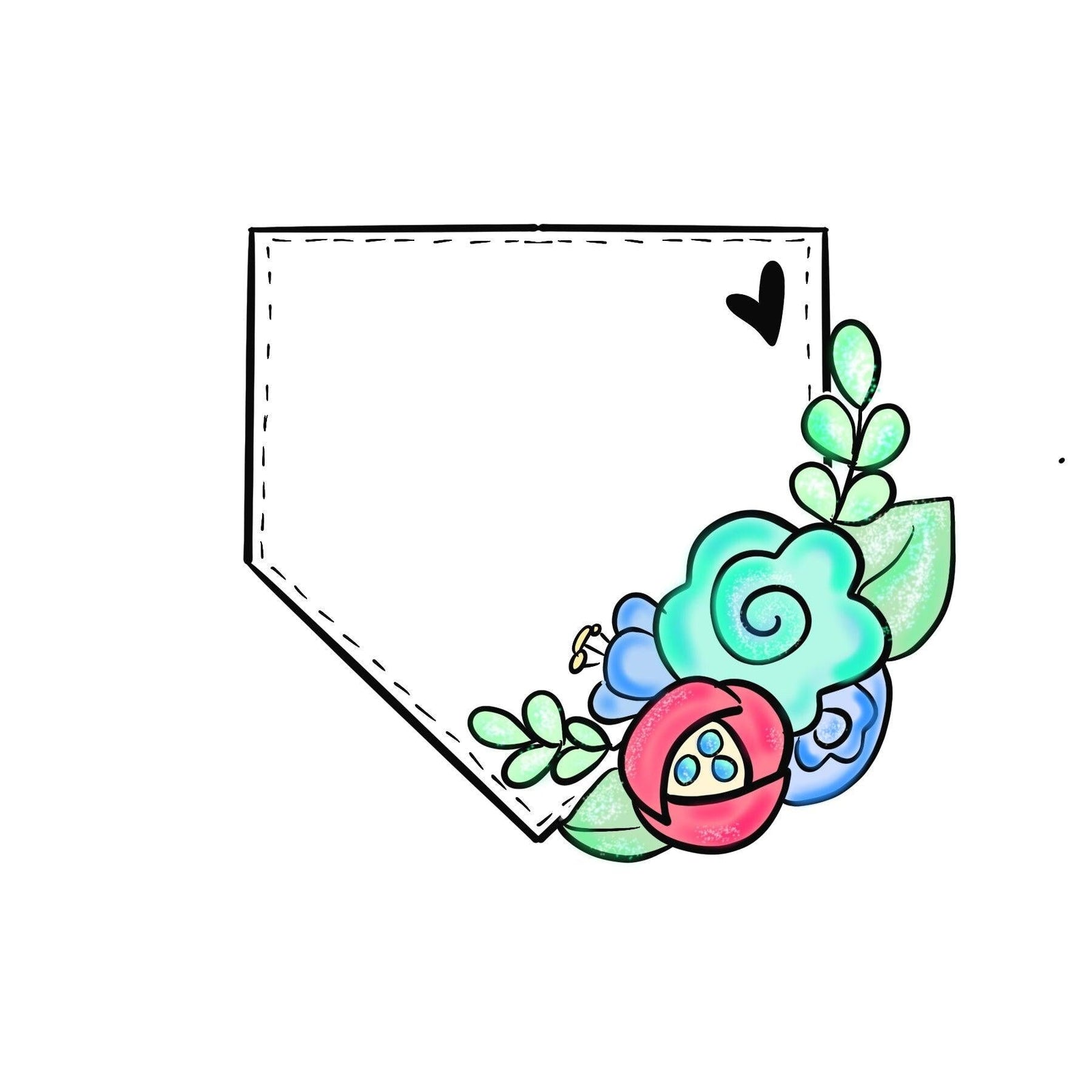 Floral Home Plate Cookie Cutter - Sweetleigh 