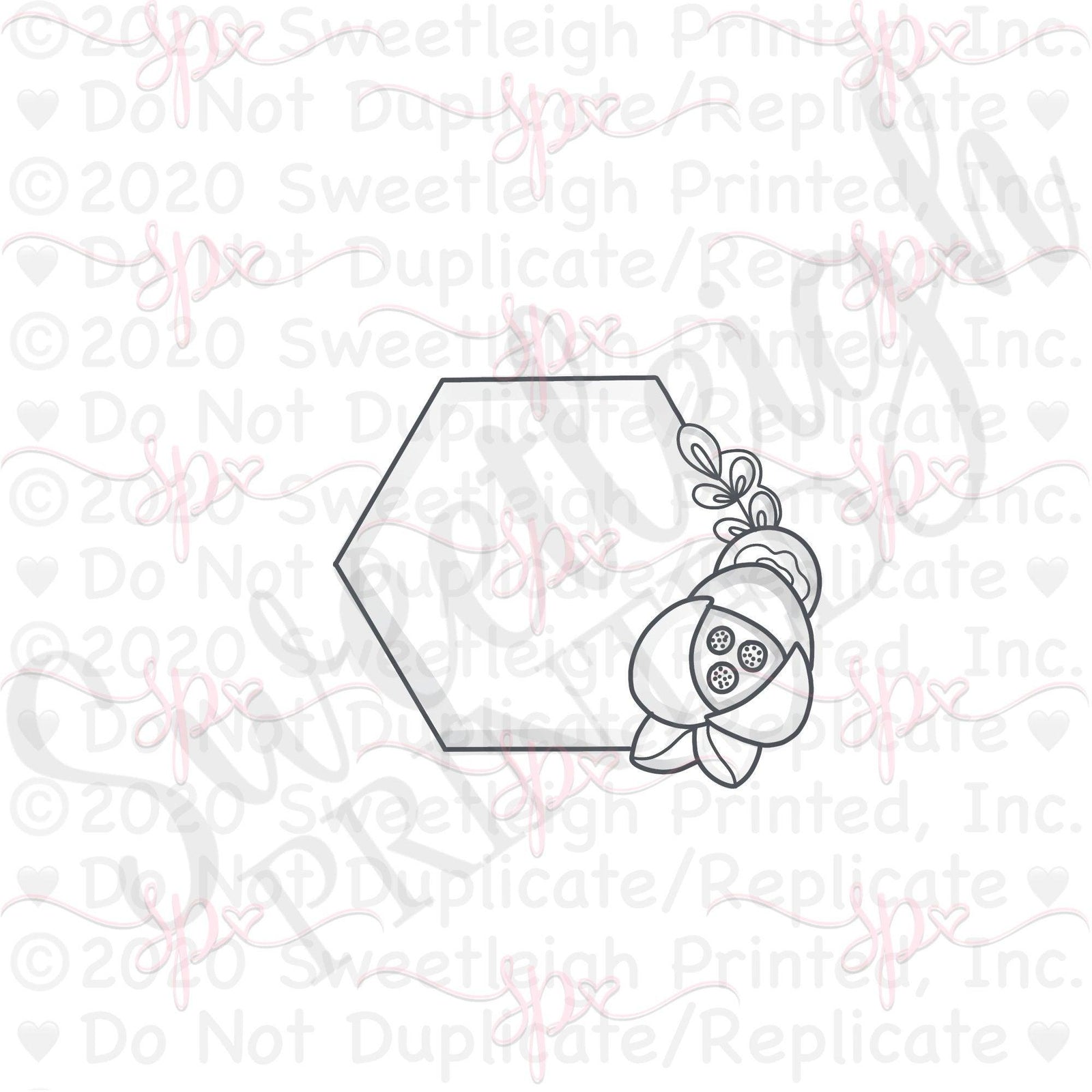 Floral Honeycomb Cookie Cutter - Sweetleigh 