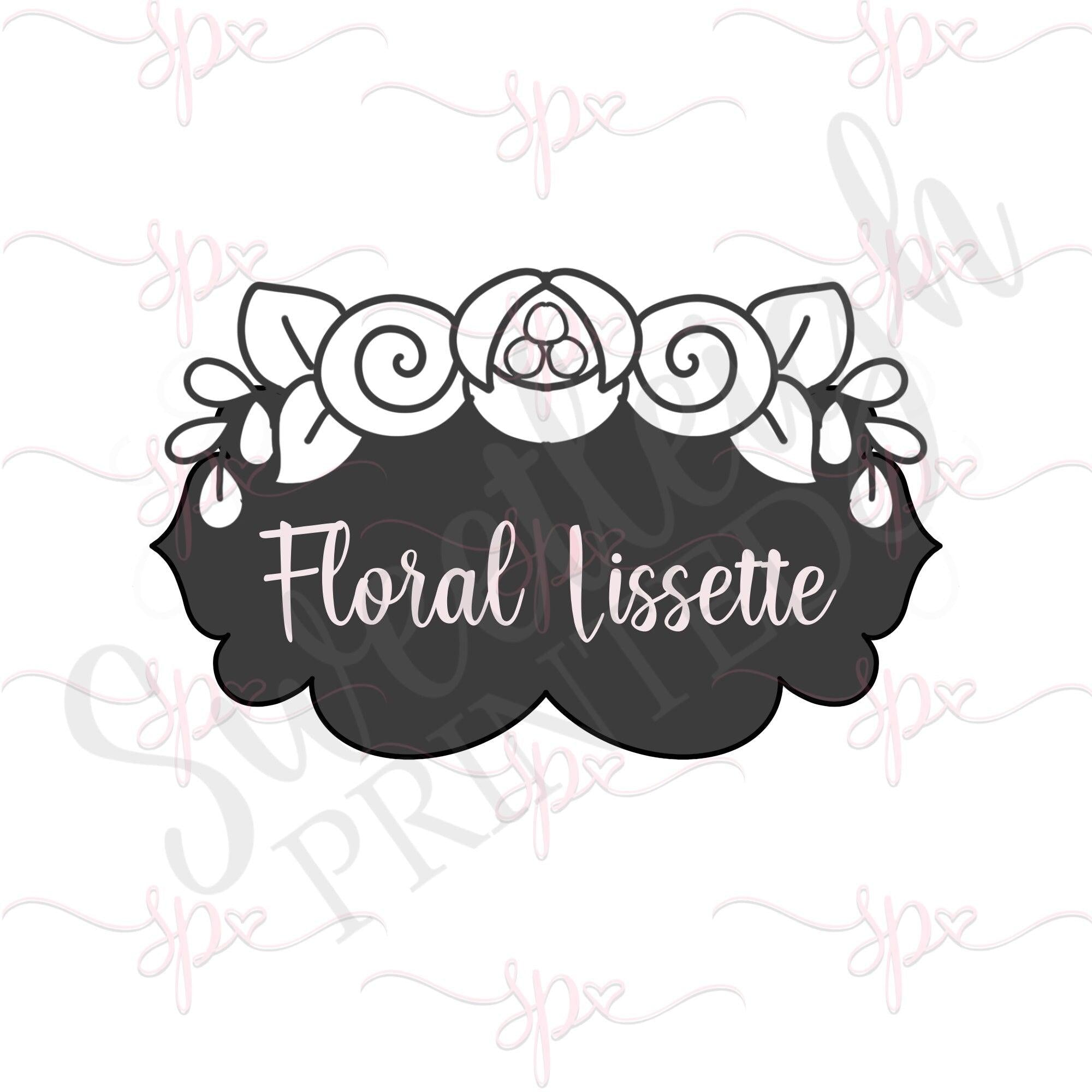 Floral Lissette Plaque Cookie Cutter - Sweetleigh 