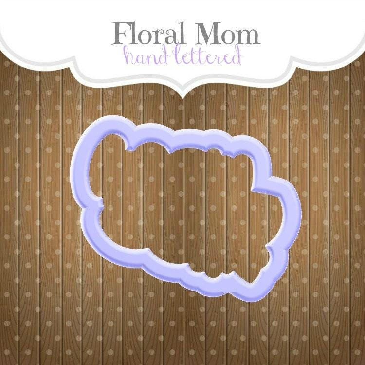 Floral Mom Hand Lettered Cookie Cutter - Sweetleigh 