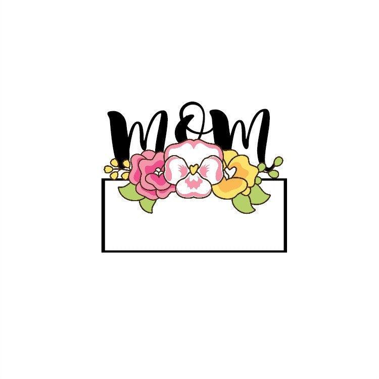 Floral Mom Plaque Cookie Cutter - Sweetleigh 