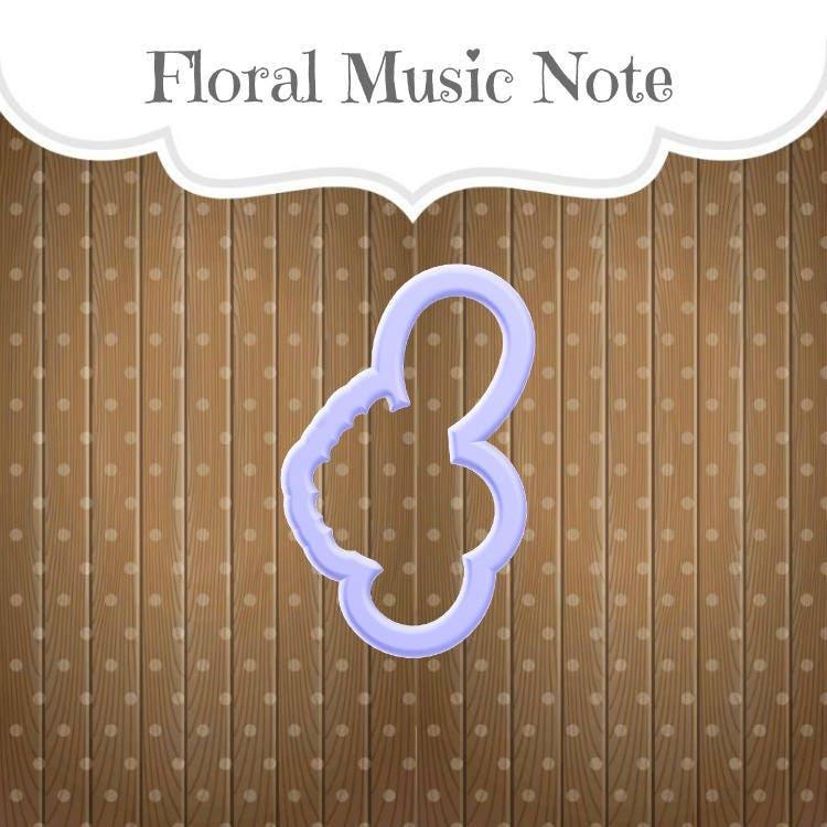 Floral Music Note Cookie Cutter - Sweetleigh 