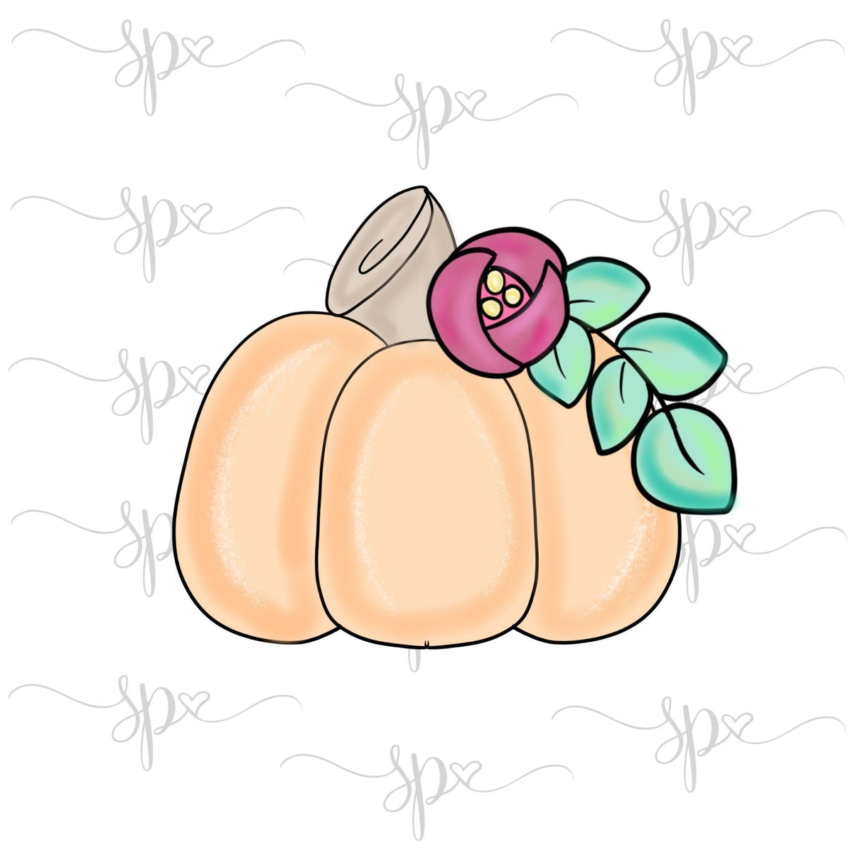 Floral Perfect Pumpkin Cookie Cutter - Sweetleigh 