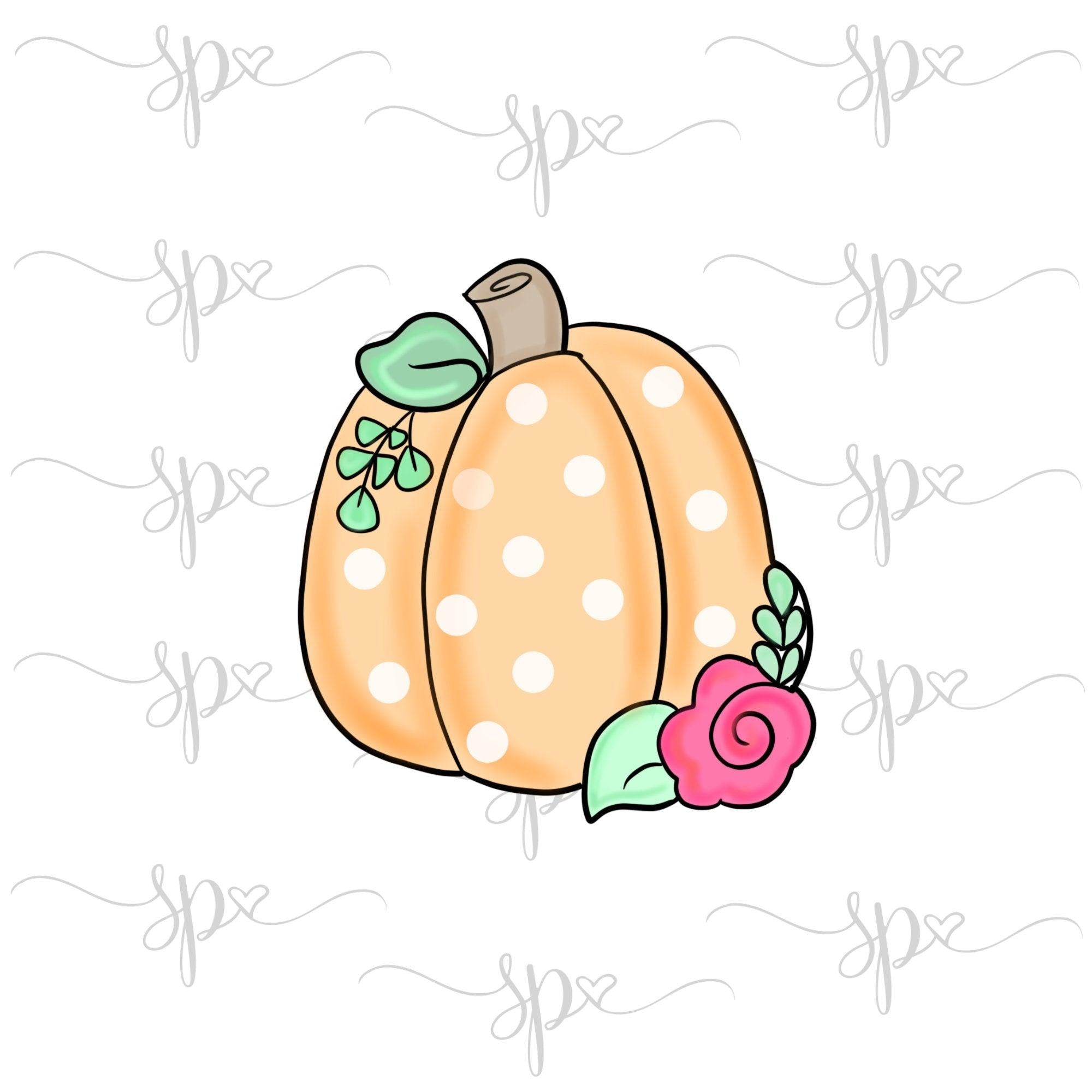 Floral Pumpkin Cookie Cutter - Sweetleigh 