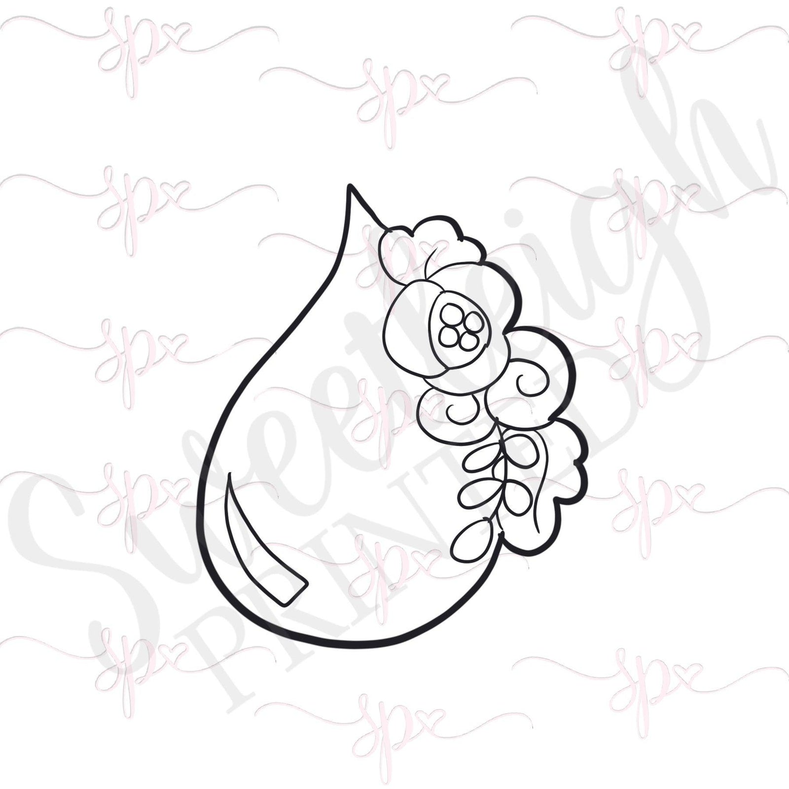 Floral Raindrop Cookie Cutter - Sweetleigh 