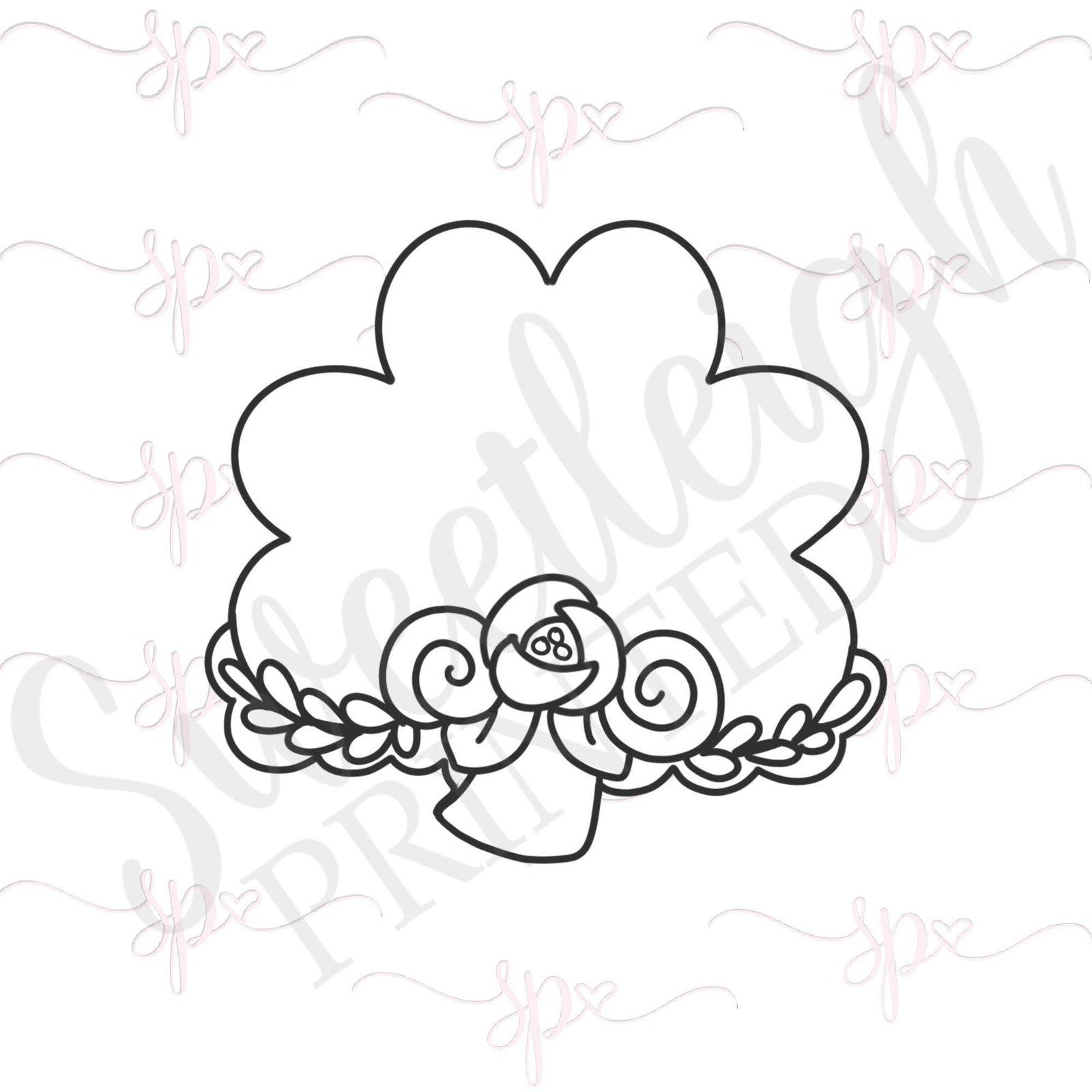 Floral Shamrock Cookie Cutter - Sweetleigh 