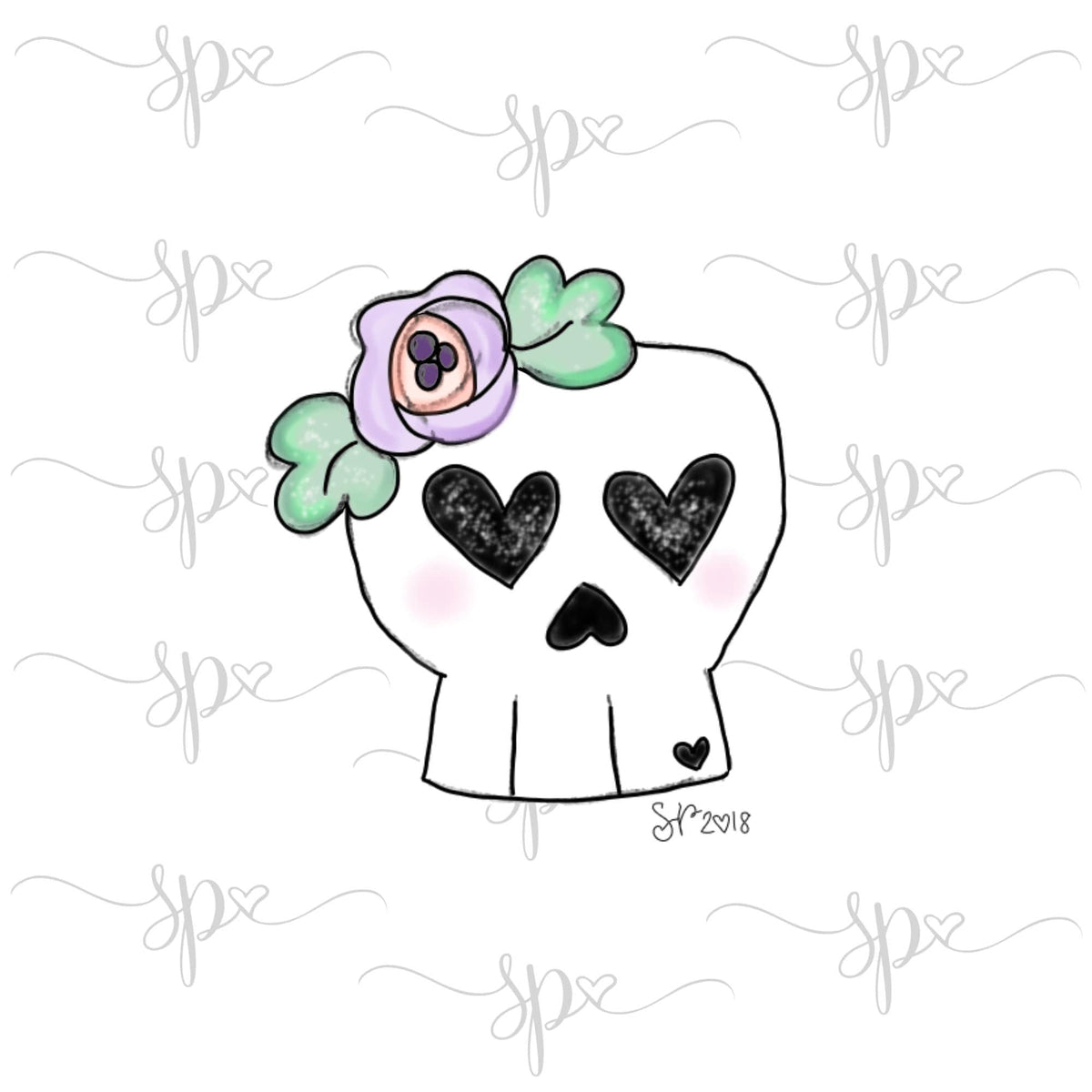 Floral Skull 2018 Cookie Cutter - Sweetleigh 