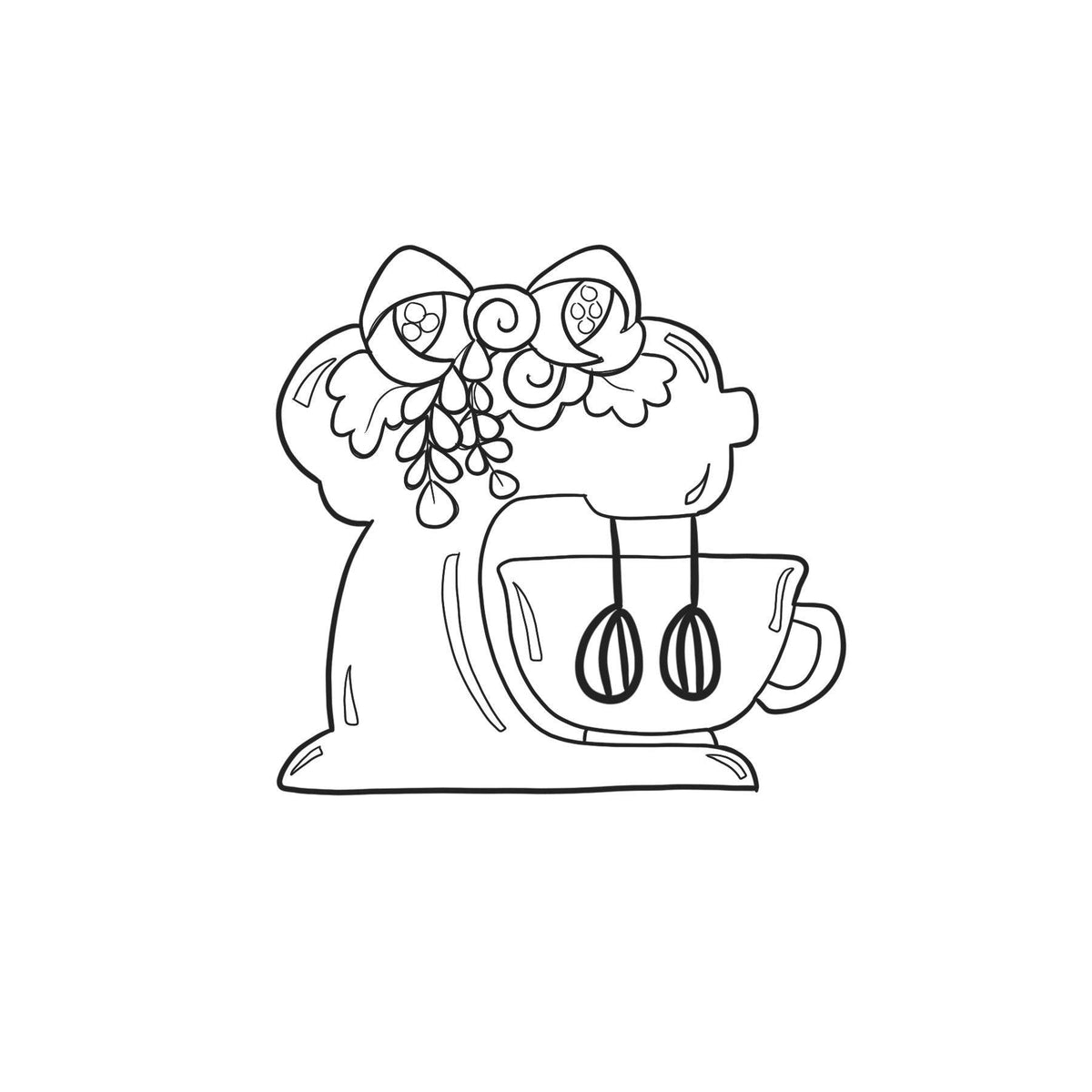 Floral Stand Mixer Cookie Cutter - Sweetleigh 