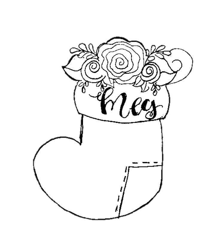 Floral Stocking Cookie Cutter - Sweetleigh 