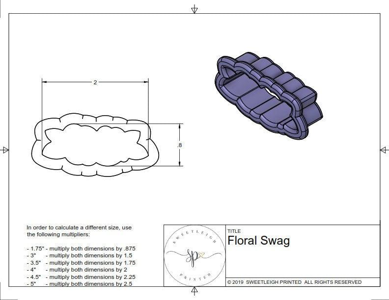 Floral Swag Cookie Cutter - Sweetleigh 