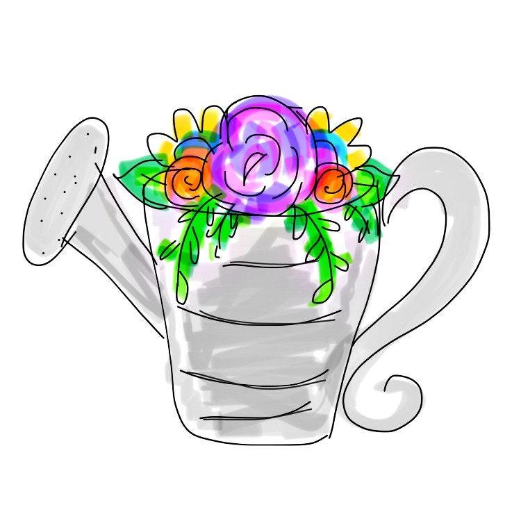 Floral Watering Can Cookie Cutter - Sweetleigh 