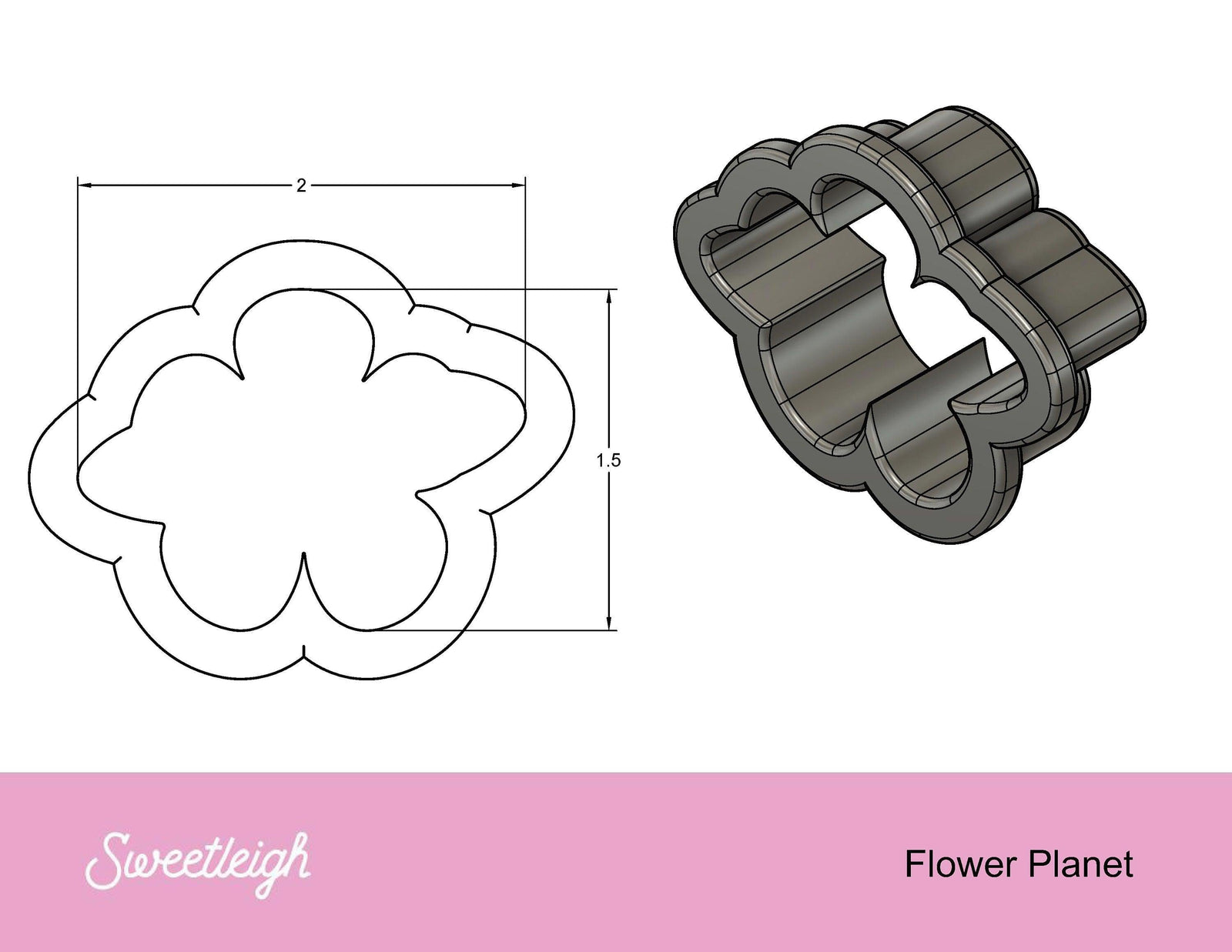 Flower Planet Cookie Cutter - Sweetleigh 