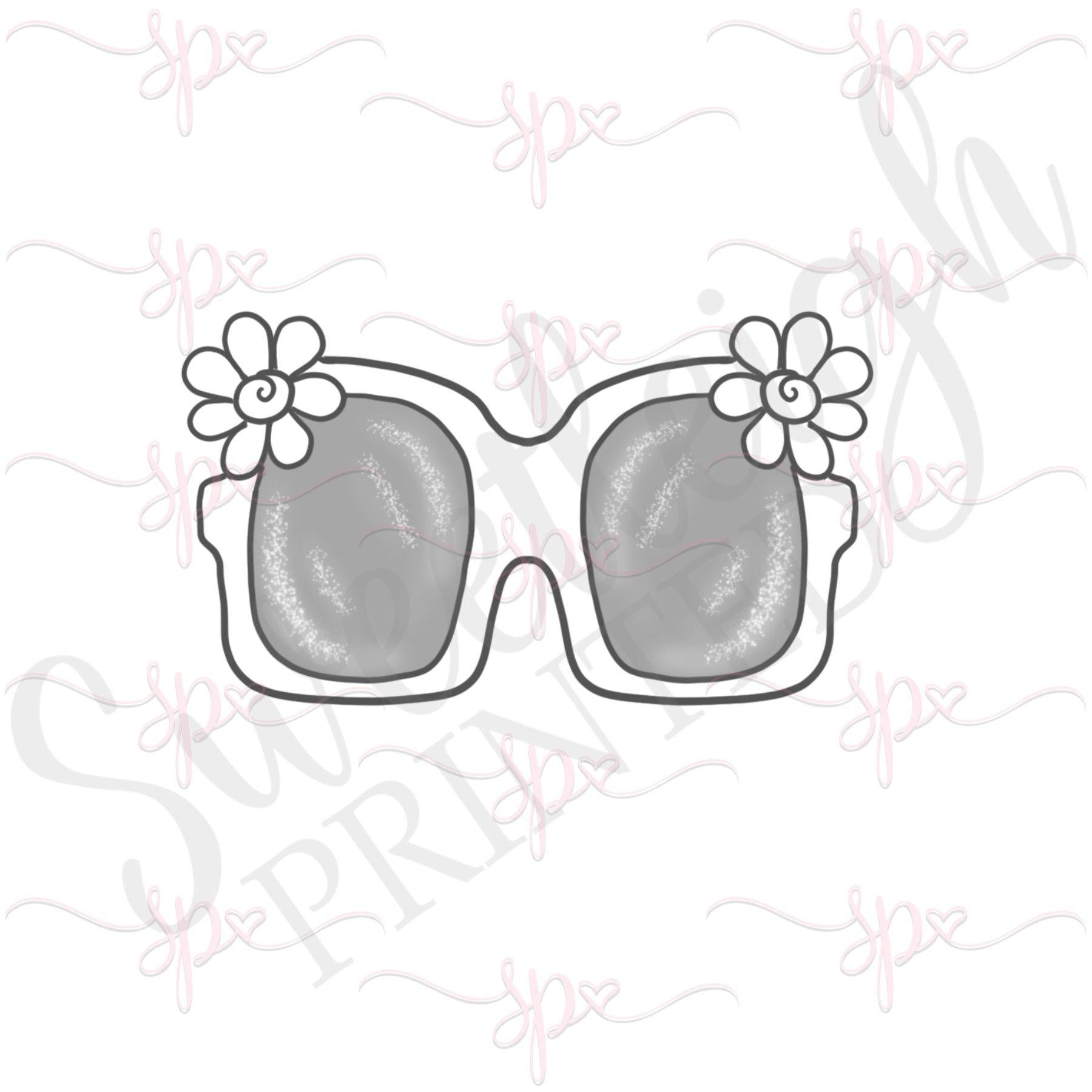 Flower Power Sunnies Cookie Cutter - Sweetleigh 