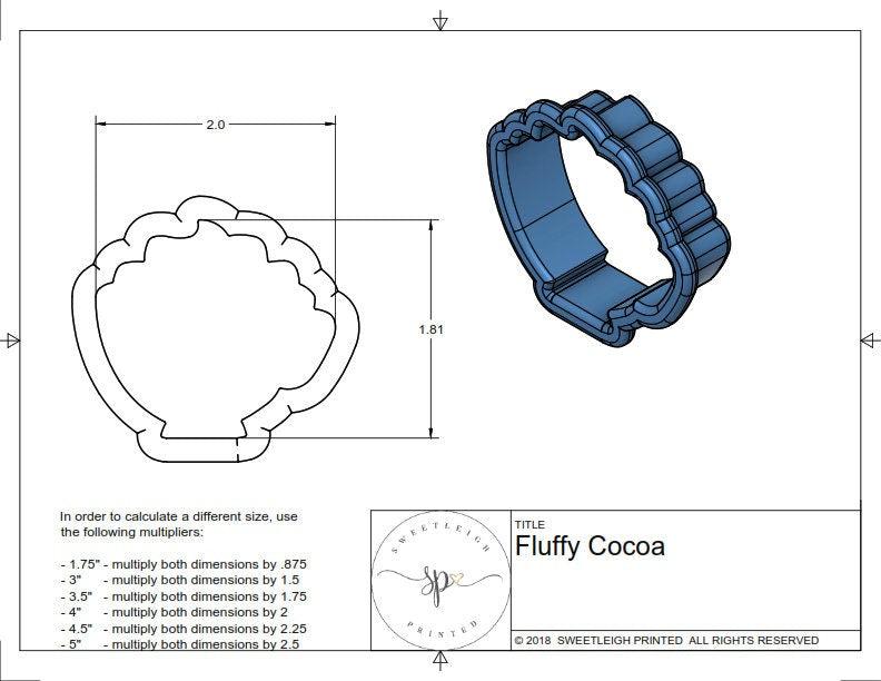 Fluffy Cocoa Cookie Cutter - Sweetleigh 