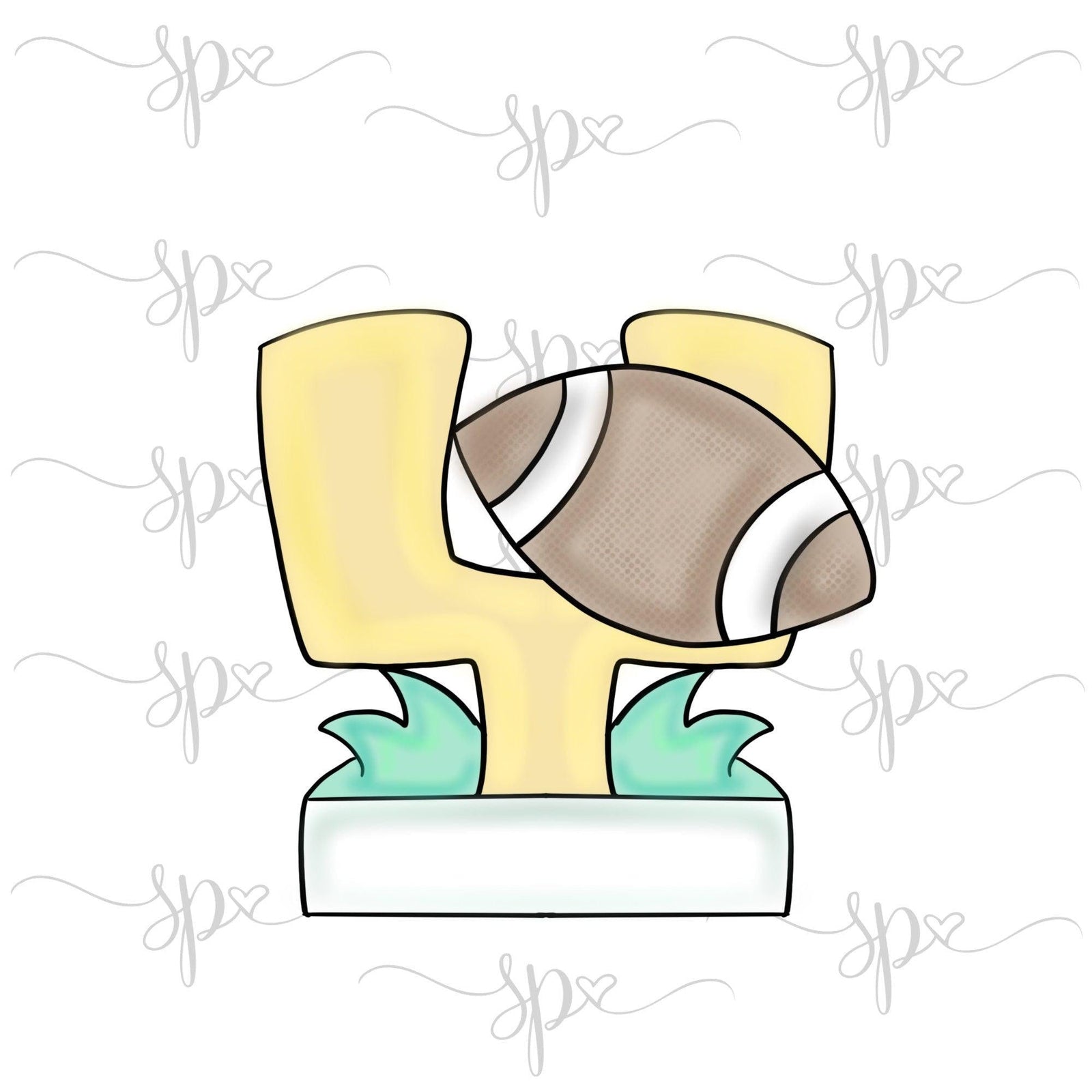 Football Goal Post Cookie Cutter - Sweetleigh 
