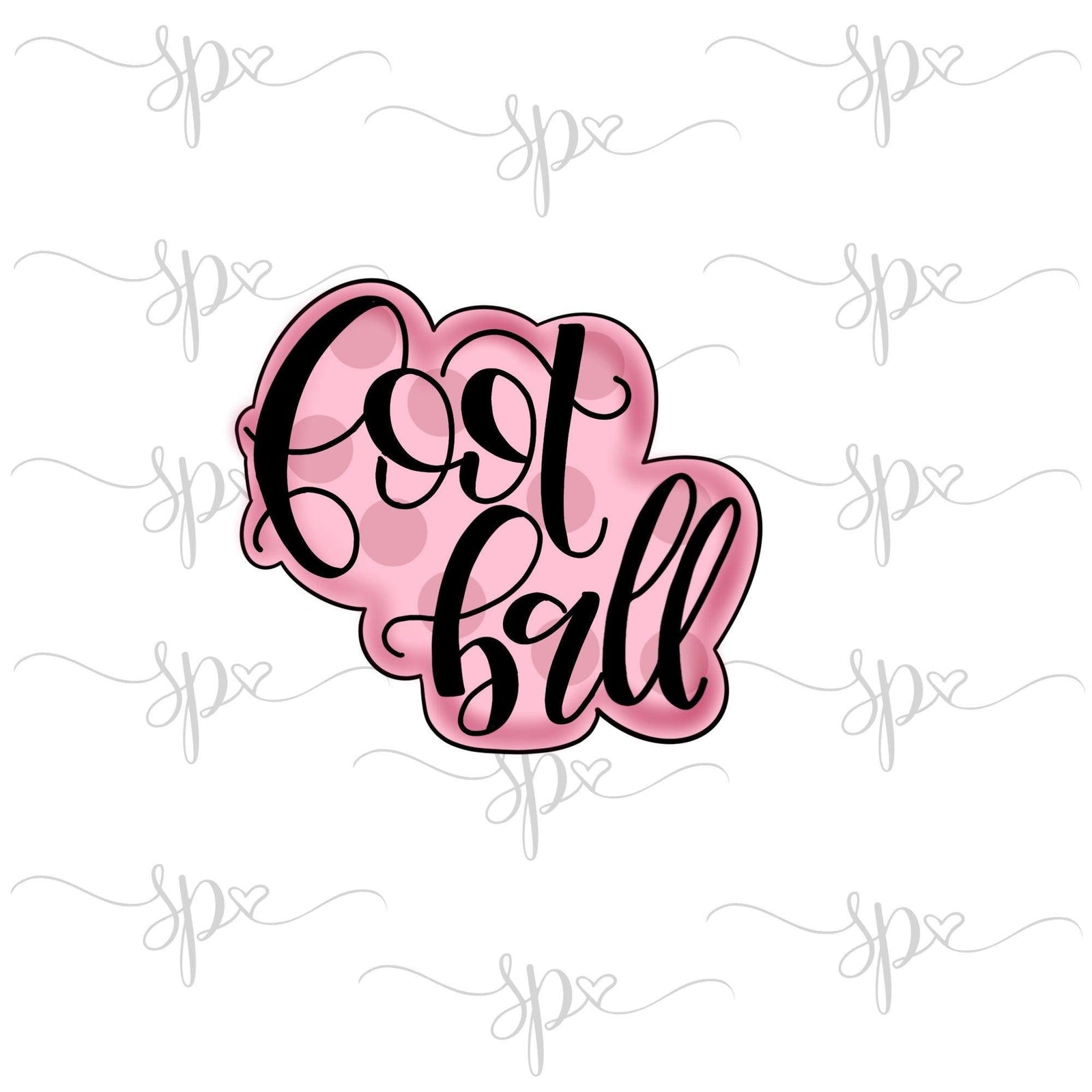 Football Hand Lettered 1 Cookie Cutter - Sweetleigh 