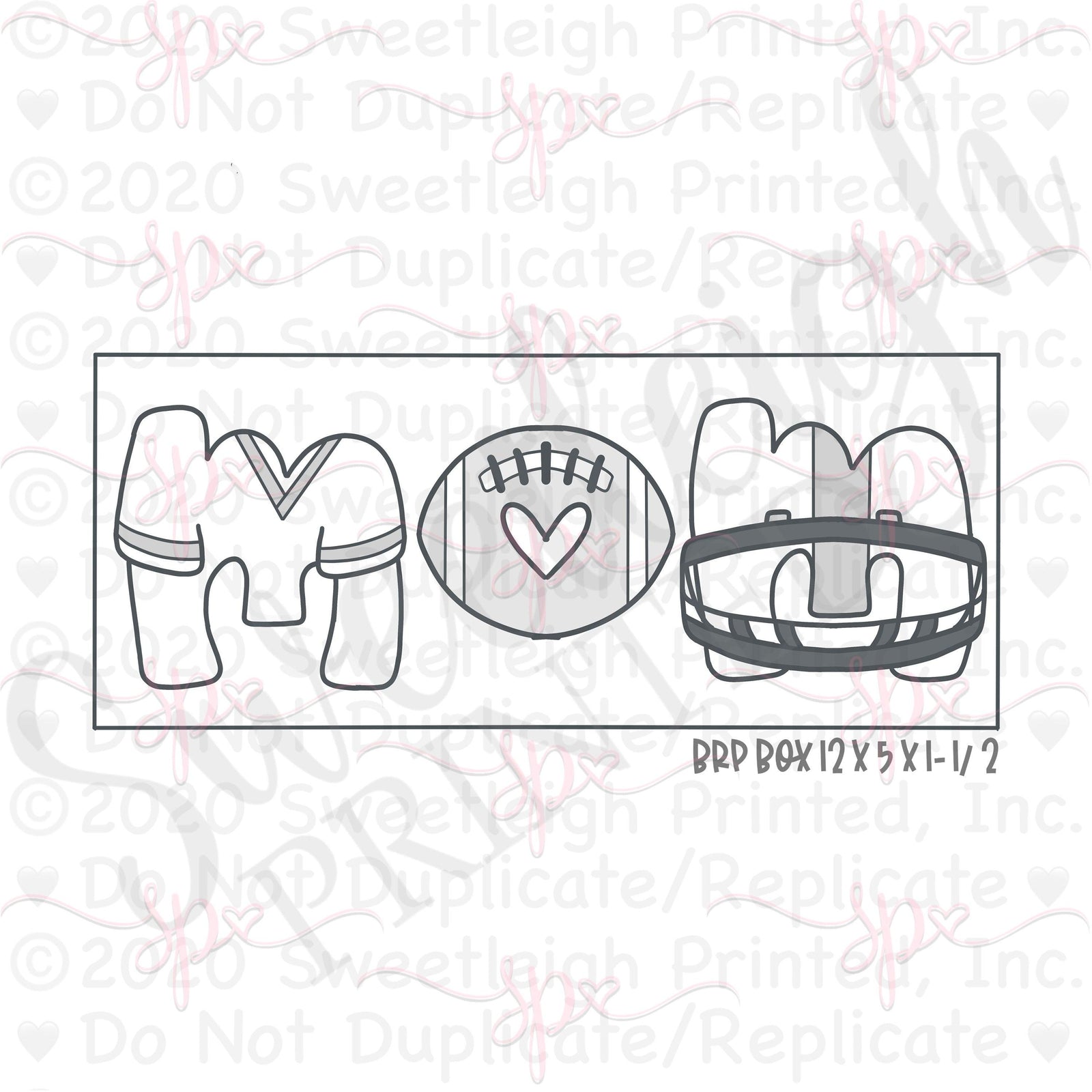 Football MOM Letter Cookie Cutter Set - Sweetleigh 