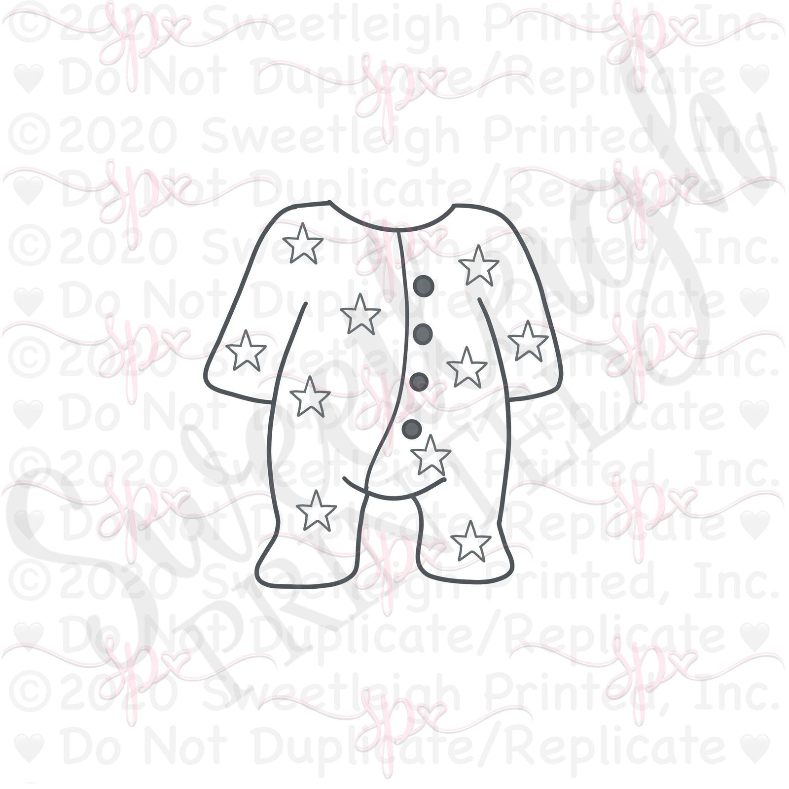 Footed Baby Pajamas Cookie Cutter - Sweetleigh 