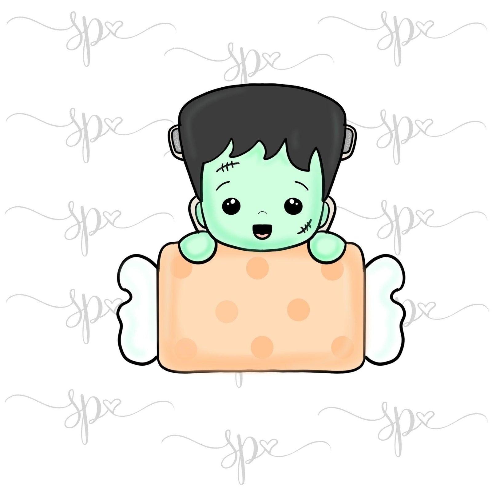 Frankenstein Candy Plaque Cookie Cutter - Sweetleigh 