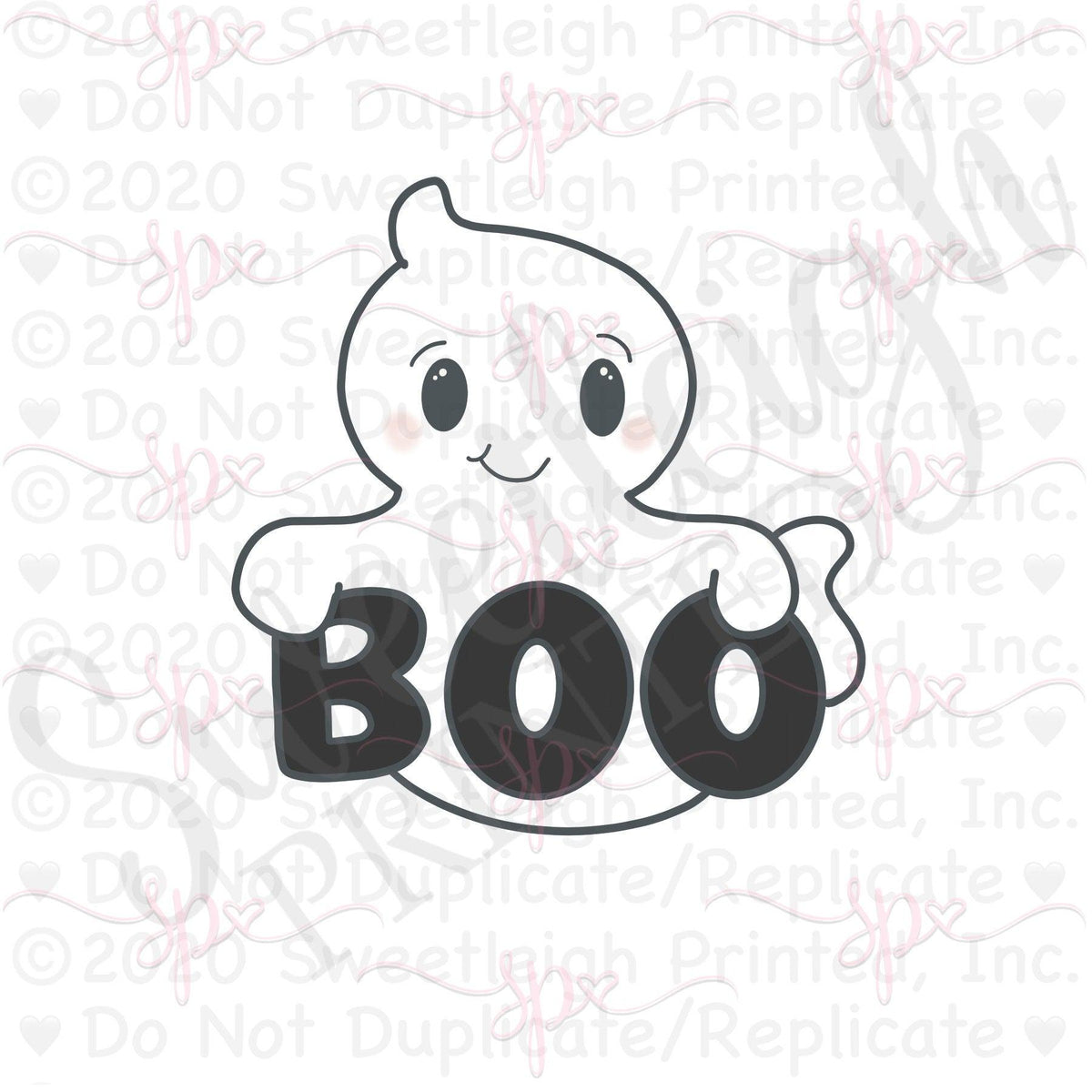 Friendly BOO Ghost Cookie Cutter - Sweetleigh 