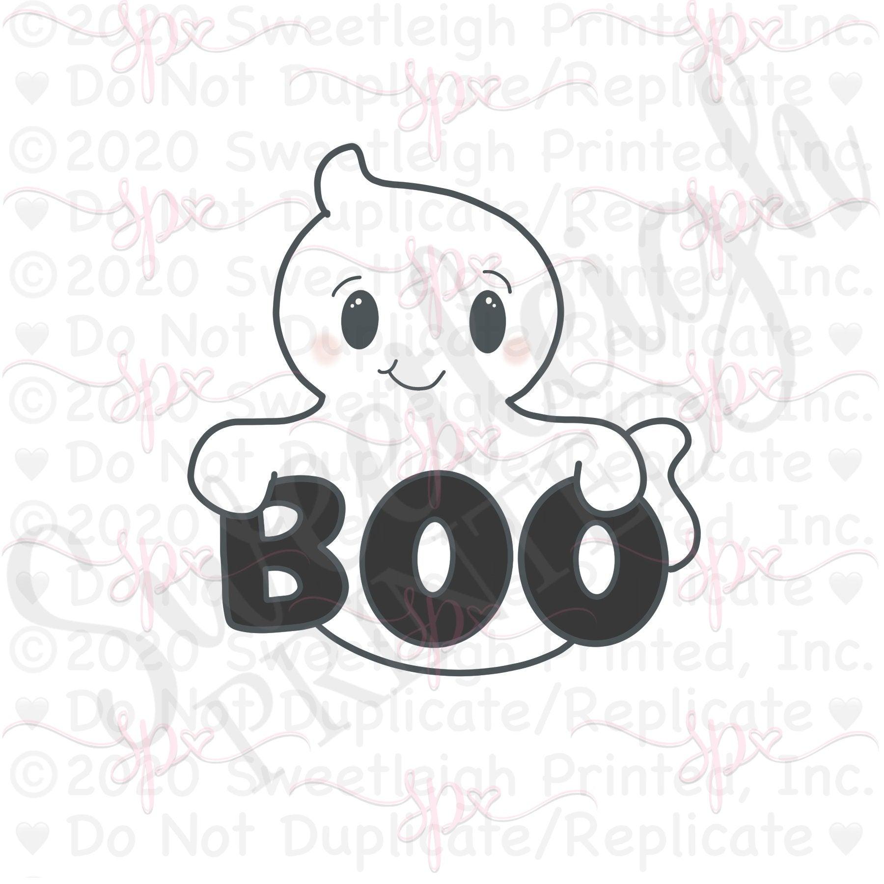 Friendly BOO Ghost Cookie Cutter - Sweetleigh 