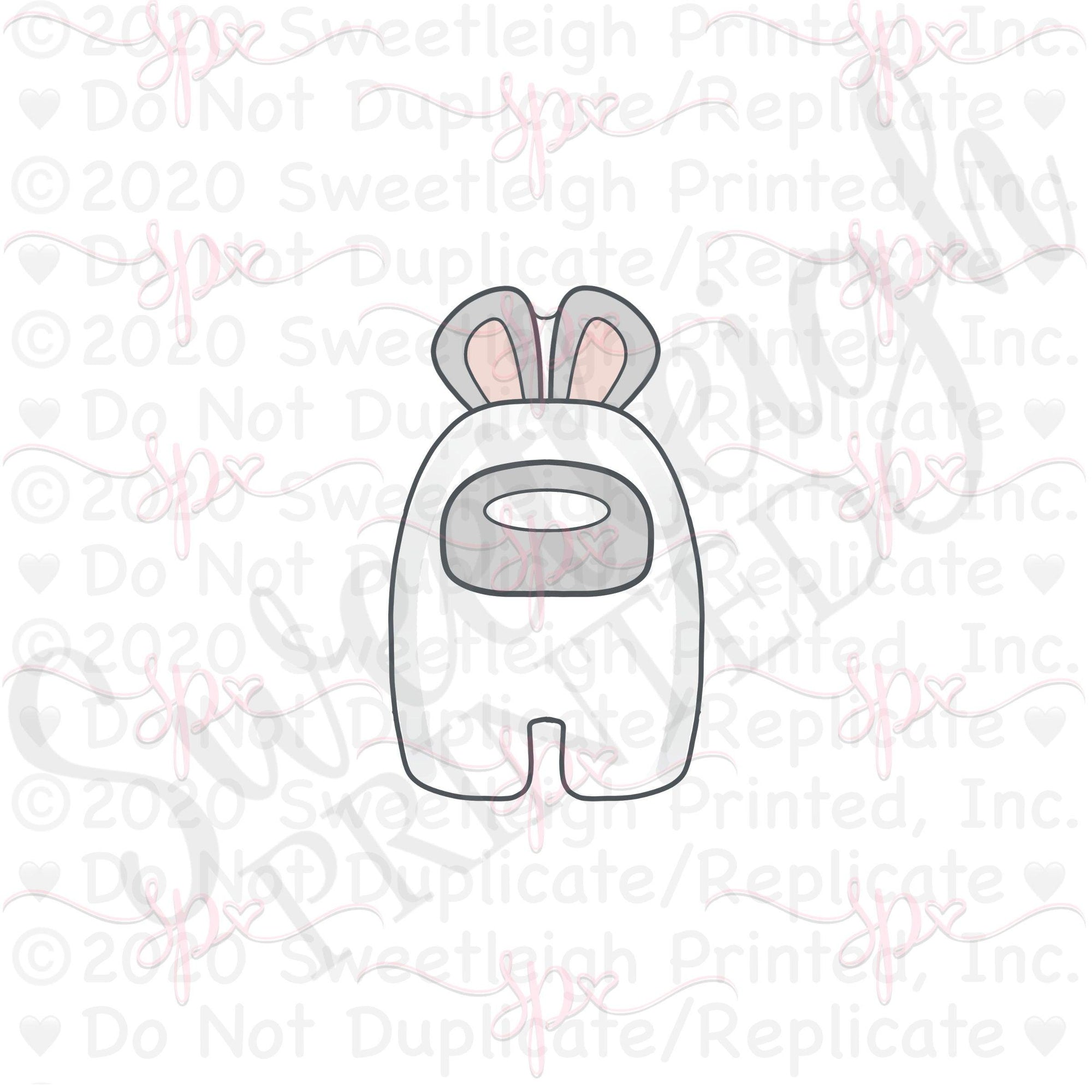 Front Facing Bunny Crew Cookie Cutter - Sweetleigh 