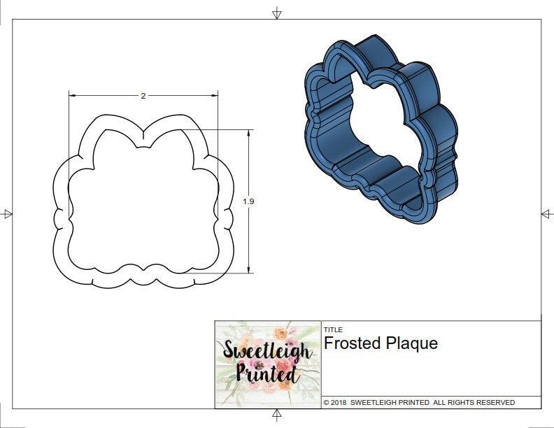 Frosted Plaque Cookie Cutter - Sweetleigh 