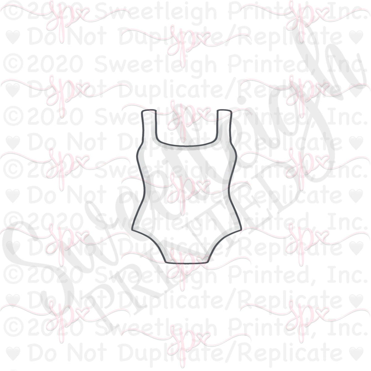 Full Basic Bathing Suit 2 Cookie Cutter - Sweetleigh 