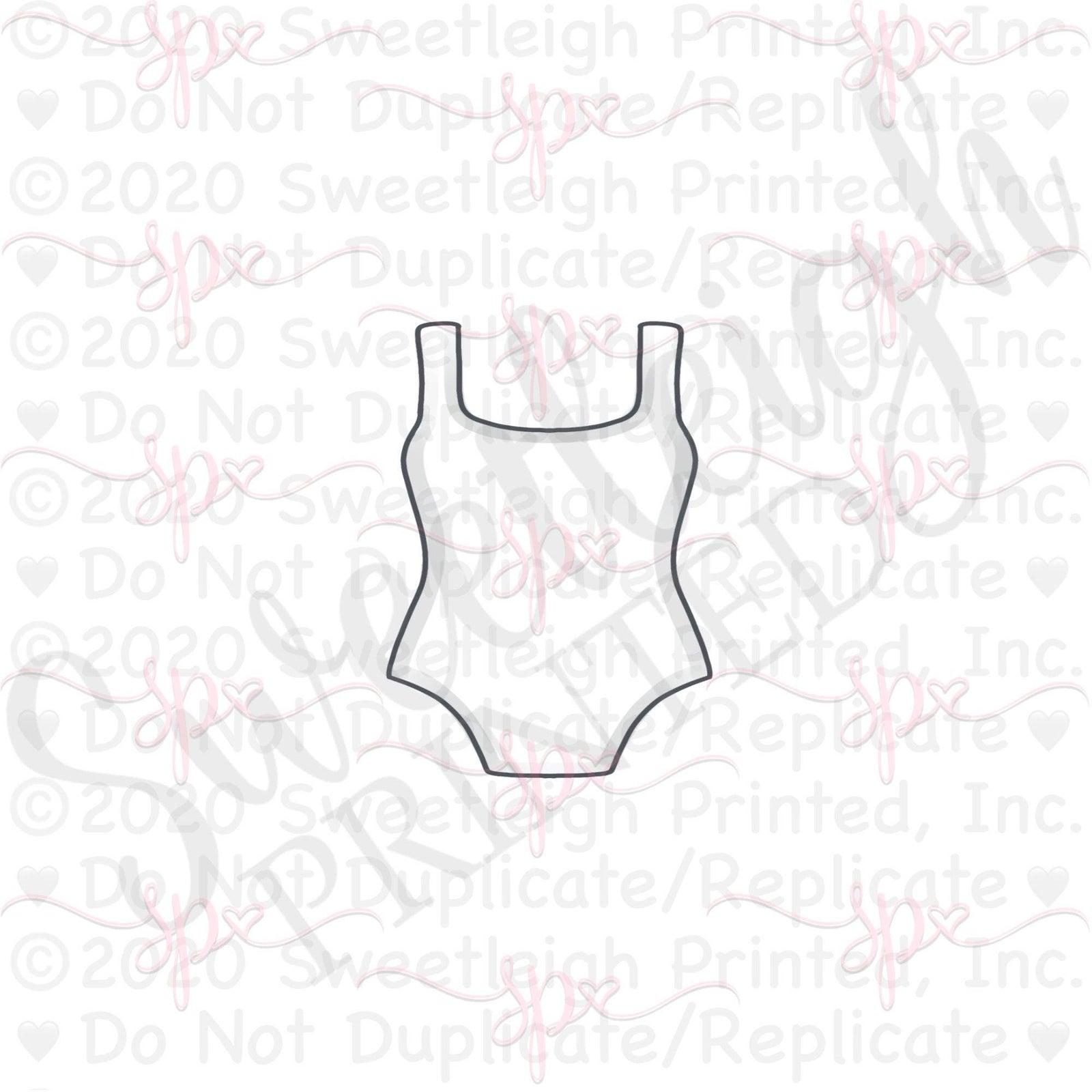 Full Basic Bathing Suit 2 Cookie Cutter - Sweetleigh 